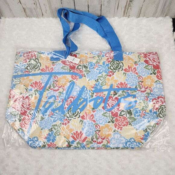 Talbots Floral Canvas Tote Bag Multicolored - Picture 1 of 5